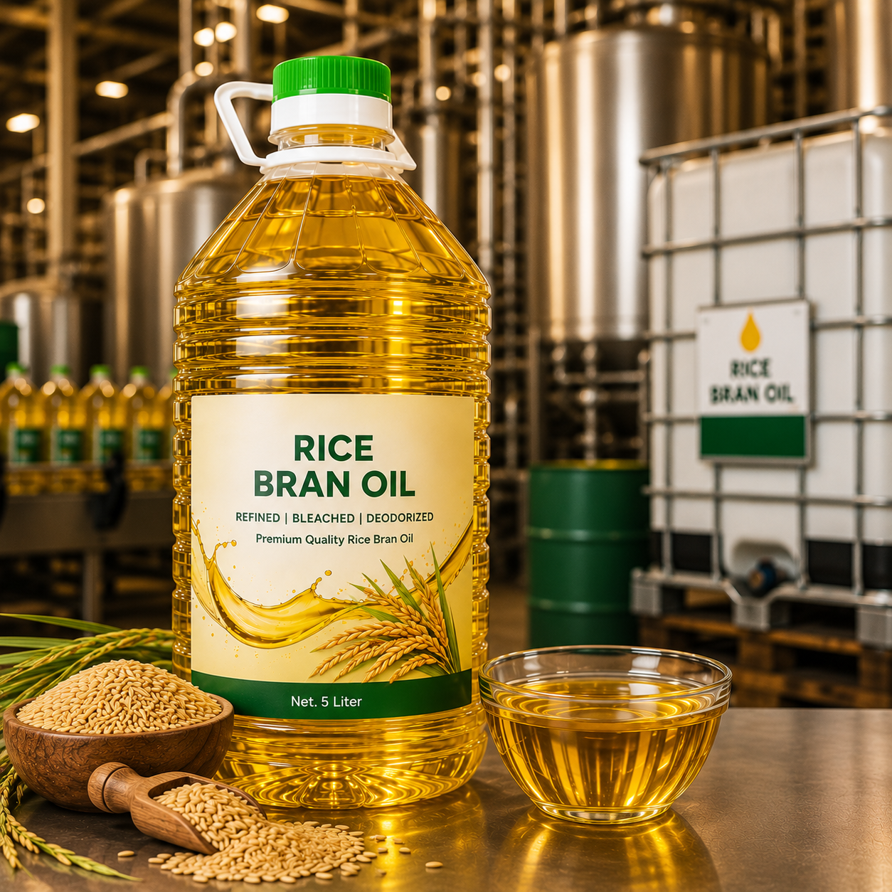 Premium Rice Bran Oil – Heart-Friendly Nutrition with Superior Cooking Performance